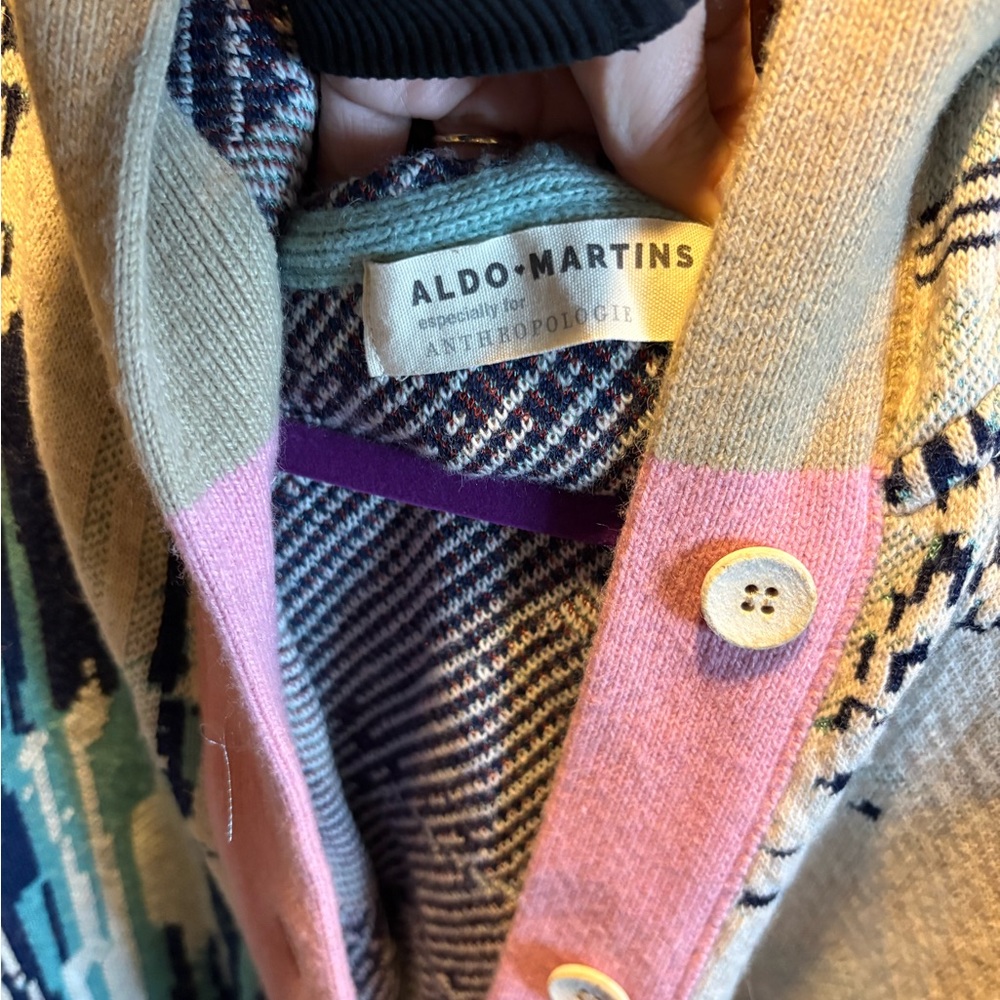 Aldo Martins Multicolor Knit Cardigan sold at Anthropologie size M - Picture 2 of 3